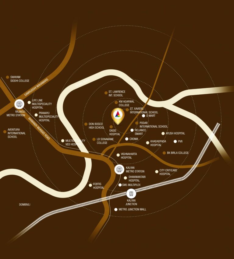 Vikas Ritz kalyan West Location Map Highlighting Kalyan Murbad Road Khadakpada and Ring Road Proximity